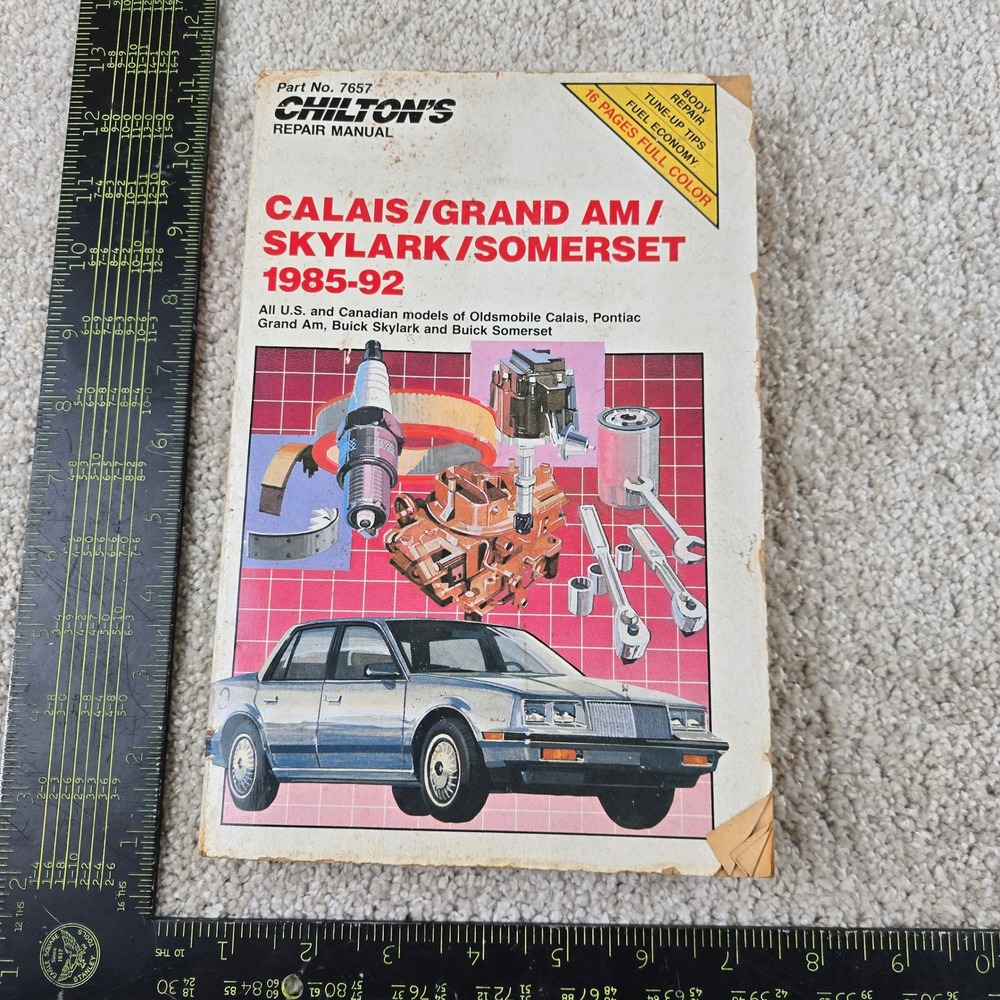 Chilton Repair Manual 7657 Calais‎ Grand Am Skylark Somerset 1985-92